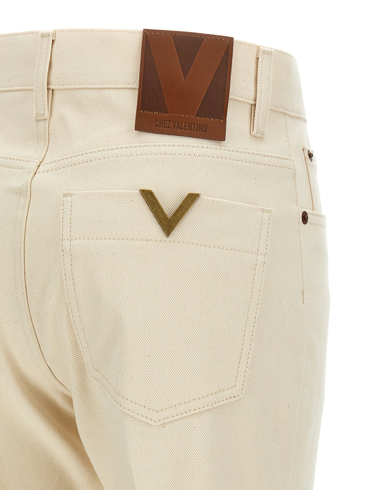 Valentino Garavani Valentino Garavani Vgold Jeans - Beige | f862bd252f8880d4fe30dc81dbe69dd80cc198c0