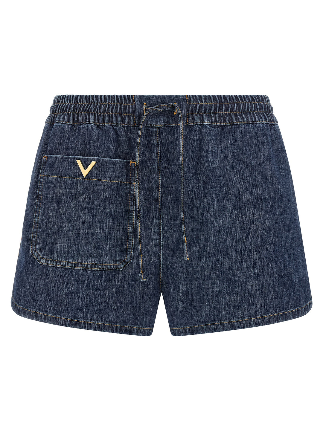 Valentino Garavani Valentino Garavani Chambray Denim Shorts Bermuda and Short - Blue | ed713972eb6e0363c6df19a54494d2941b153c16