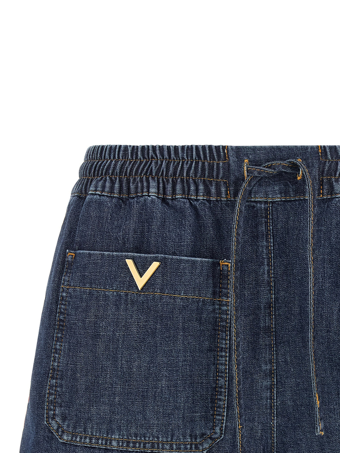 Valentino Garavani Valentino Garavani Chambray Denim Shorts Bermuda and Short - Blue | 392e9174af5576f22254c1606d441836d99b6e01