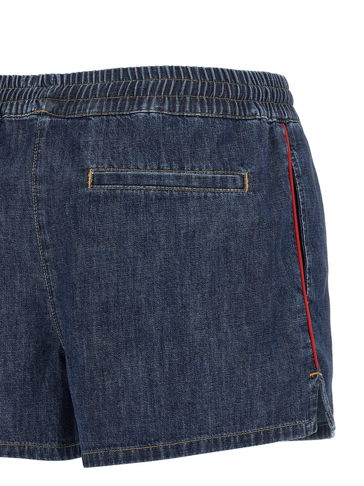Valentino Garavani Valentino Garavani Chambray Denim Shorts Bermuda and Short - Blue | 6a5c08338c262f8311510becad4a3524a107f9b8