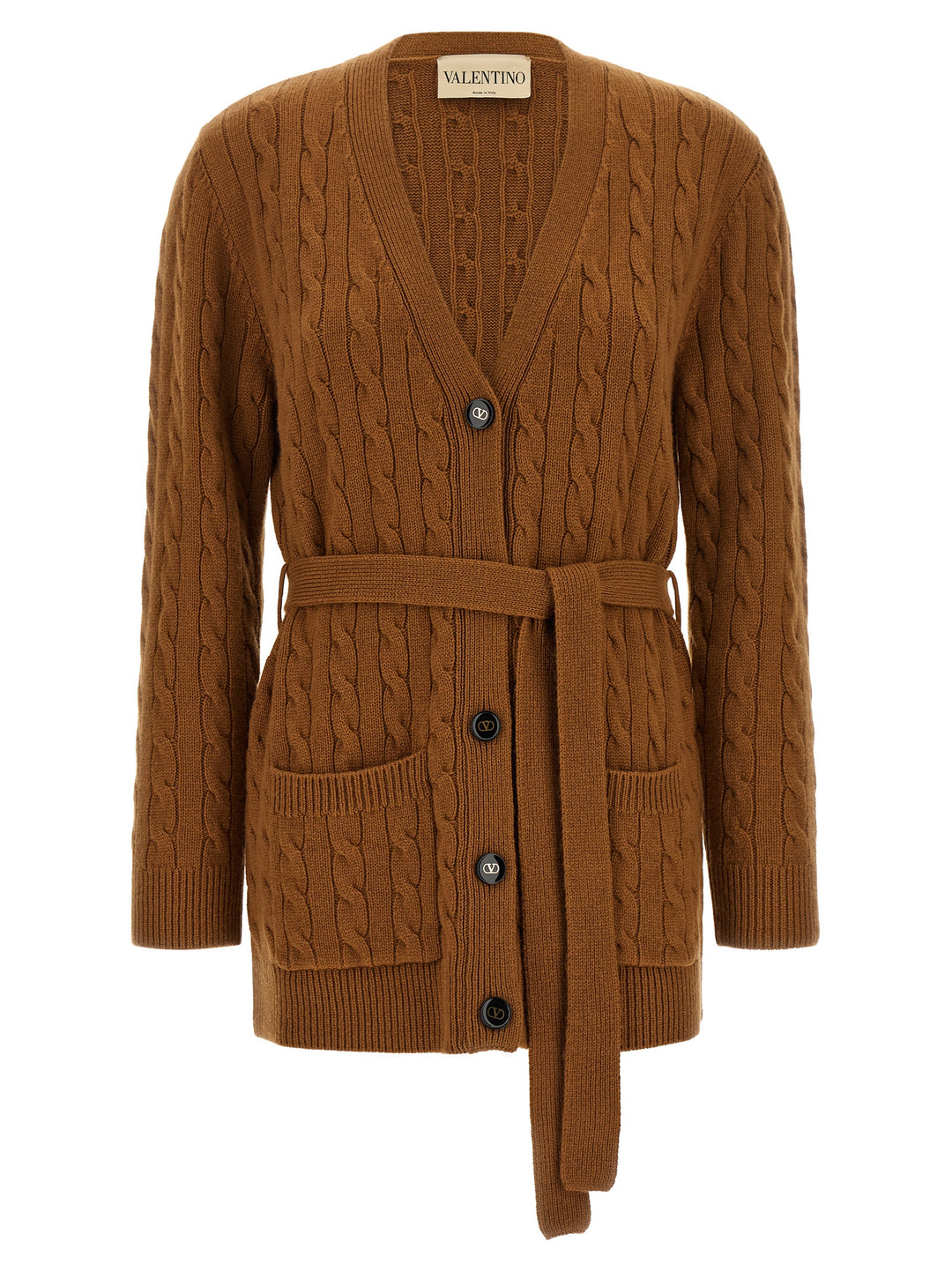 Valentino Garavani Vlogo Signature Sweaters and Cardigans - Brown | 96925041e81796699b496b29eadb8120685ee03b