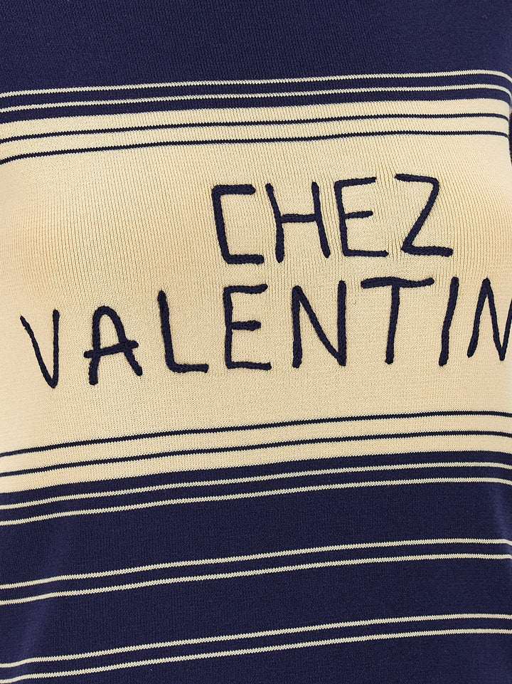 Valentino Garavani Chez Valentino T-shirt - Blue | 927da4c98e7b71339cb806fa9023d3ced98bb424