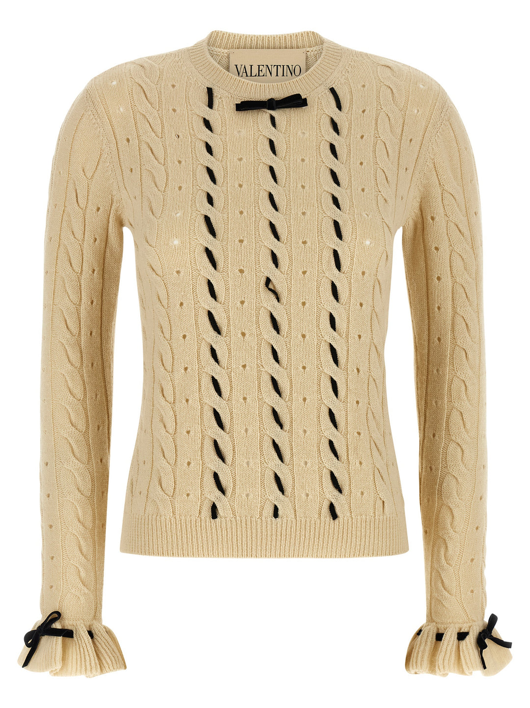 Valentino Garavani Valentino Garavani Wool Sweater Sweaters and Cardigans - Beige | ff6618614d7325b9f17fbacf19e7834f1640fd51