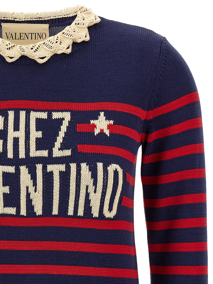 Valentino Garavani Chez Valentino Sweaters and Cardigans - Blue | 8e1156eab10c2f8c4e9357c29221d61659f7f263