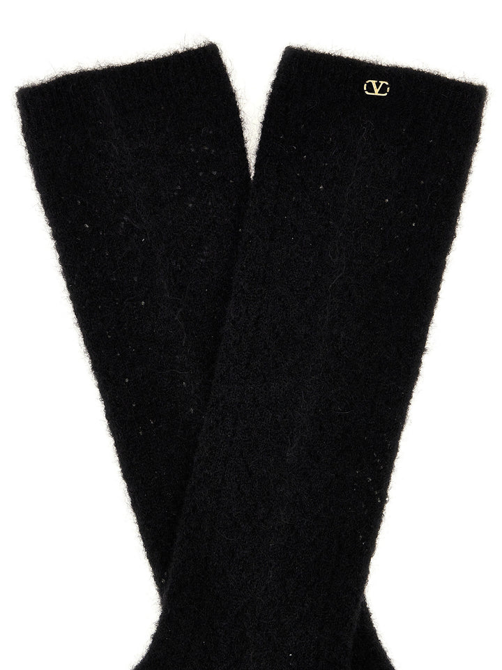 Valentino Garavani Mohair Socks Black