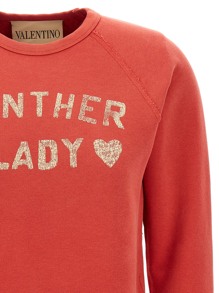 Valentino Garavani Panther Lady Sweatshirt - Red | 9dc5eb7aaa8411a45c7c0bed367303a5163ebf28