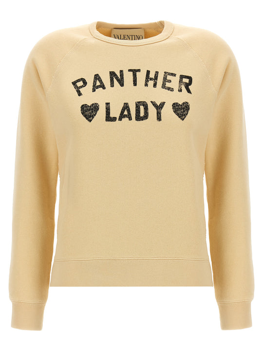 Panther Lady Sweatshirt Beige