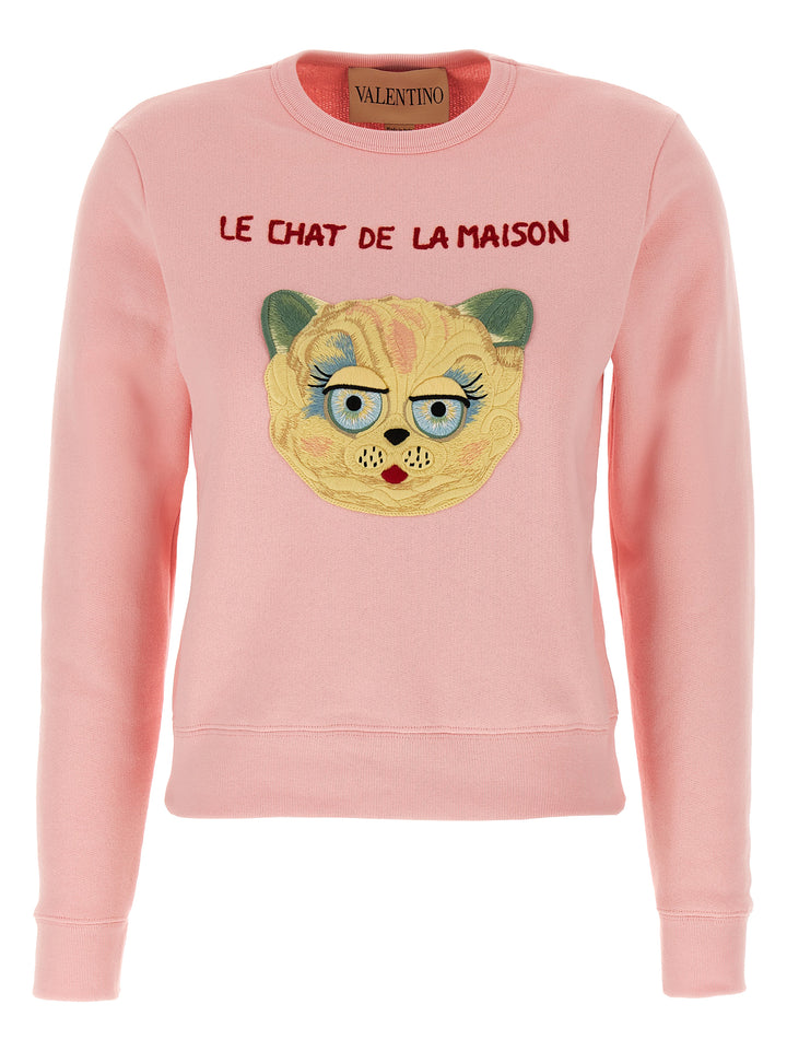 Valentino Garavani Le Chat De La Maison Sweatshirt - Pink | 238e5783798be12e09774152ba9965bf03701011
