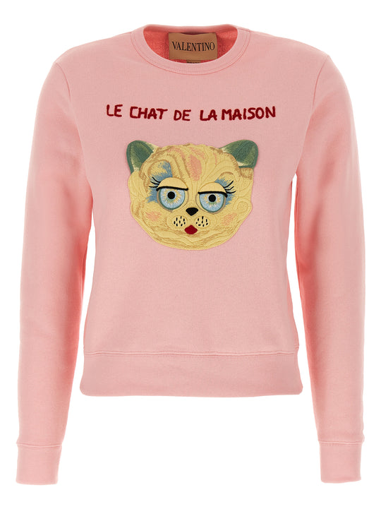 Le Chat De La Maison Sweatshirt Pink