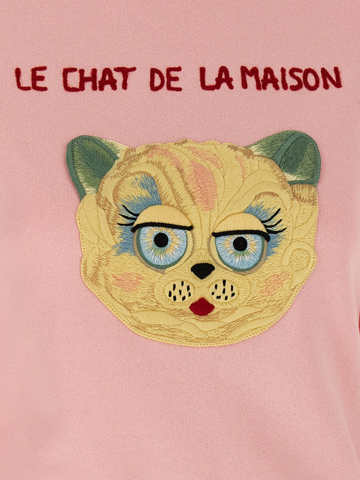 Valentino Garavani Le Chat De La Maison Sweatshirt - Pink | cad0d65ab87960c2756bcfec3fecf4a66fb8d93c