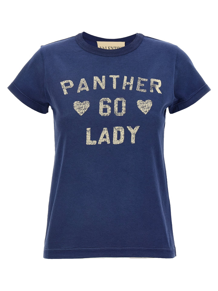 Valentino Garavani Panther Lady T-shirt - Blue | 97f16b1b9b5e1ee038b7c426d41ed4caf44c4d6d