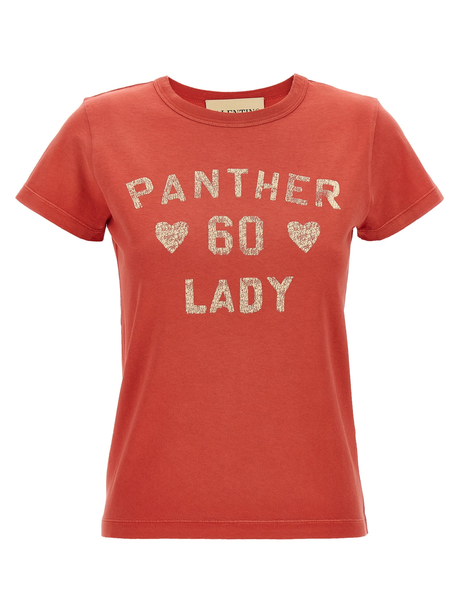 Tシャツ・カットソー Valentino Garavani T-Shirt In Cotone Stampa Panther Lady Valentino Garavani Panther Lady T-Shirt Red | Wanan Luxury