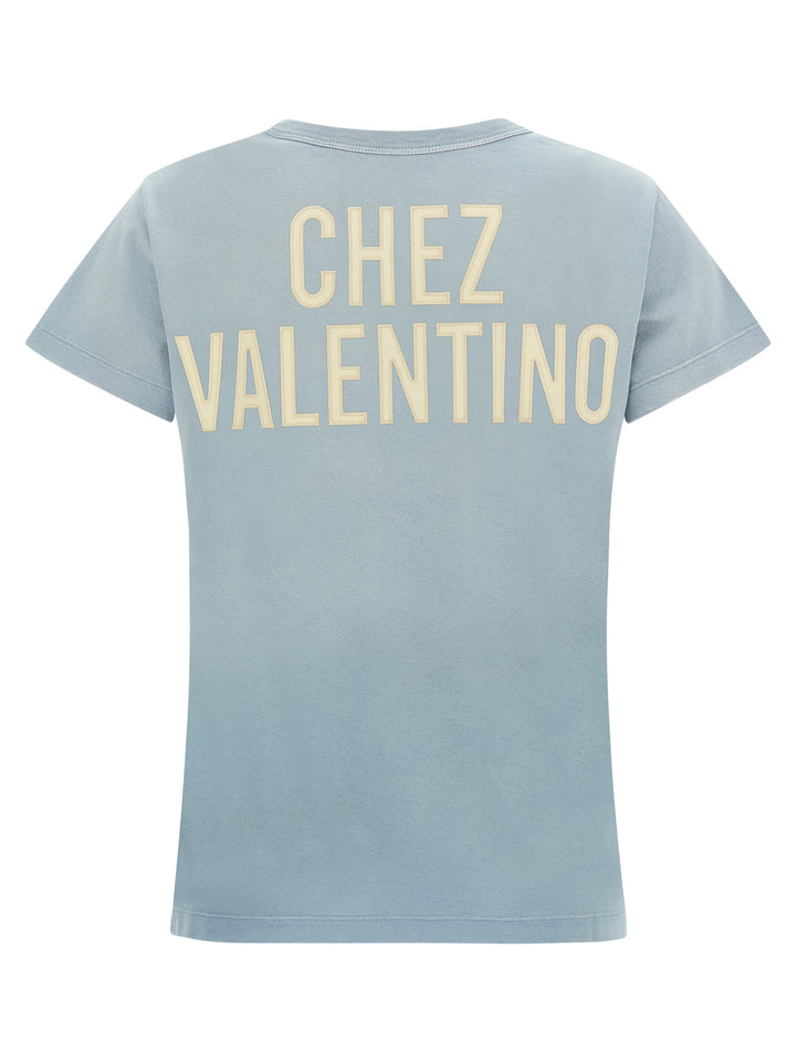 Valentino Garavani Panther Lady T-shirt - Light Blue | b4c49665bef41da594ad23a314198903efa6325e