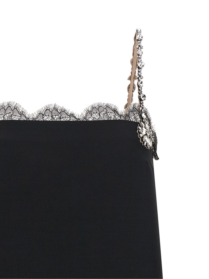 Valentino Garavani Valentino Garavani Crystal Embroidery Dress Dresses - Black | 1f46a6199a33b0e45cbc13c20f71b6fa06845f3a
