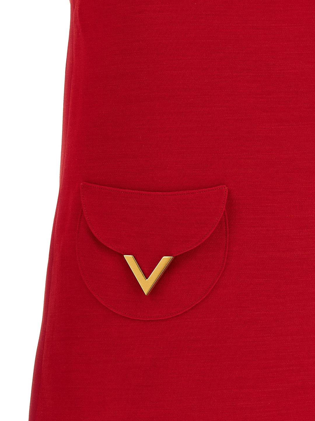 Valentino Garavani Valentino Garavani V Gold Dress Dresses - Red | aee0fe9af319467d8c39d32f448859db784e8602