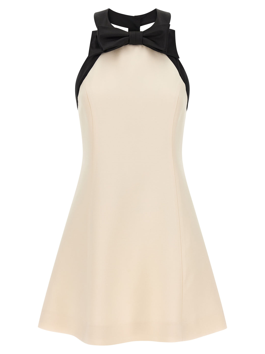 Valentino Garavani Valentino Garavani Crêpe Couture Dress Dresses - White/Black | 1824effc4b11f9f36c84e8b32b56c59ed35b57ee
