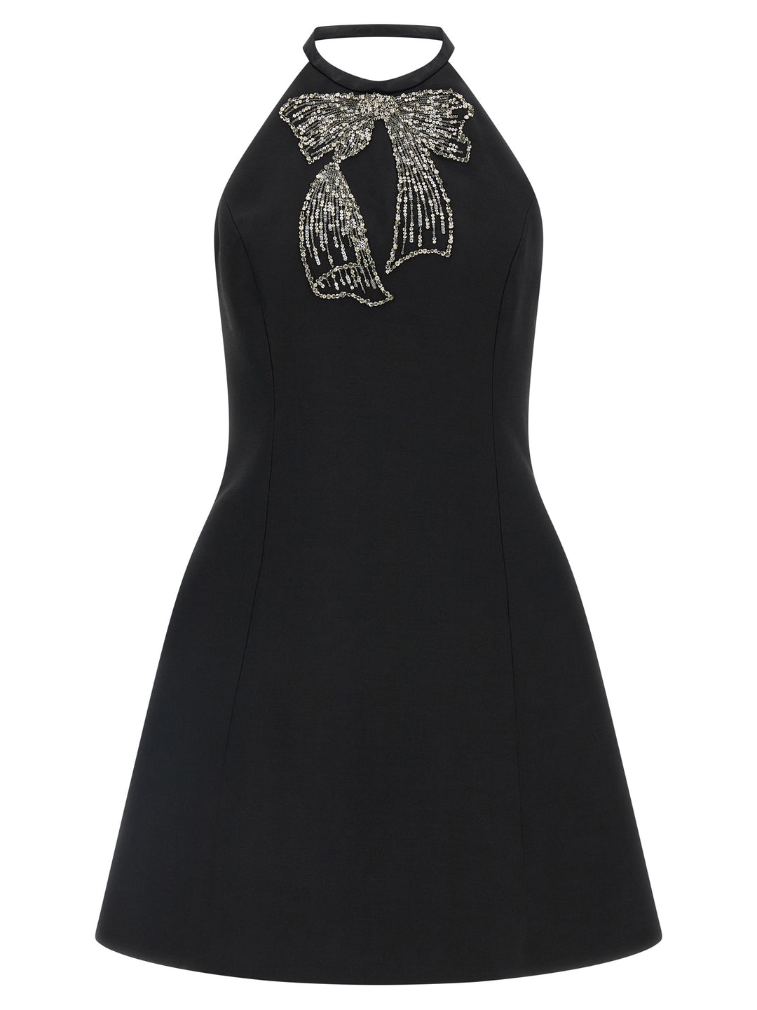 Valentino Garavani Valentino Garavani Dress With Front Embroidery Dresses - Black | 3281ecd4efa3e95a4c6fbfe7f2d39afb9cf82279