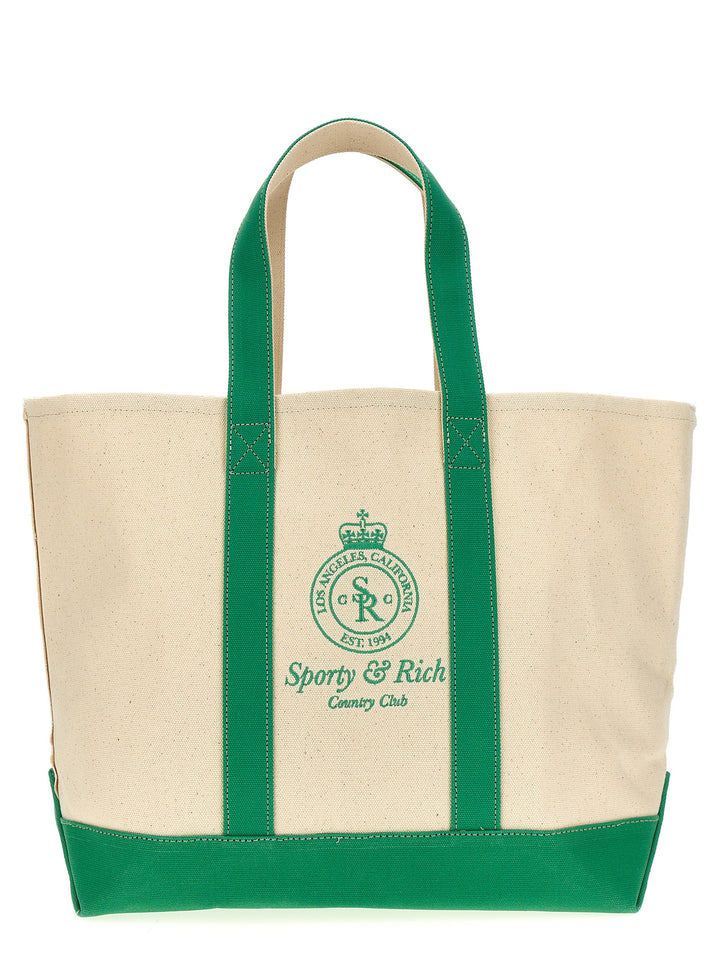 Logo Shopping Bag Tote Bag Green