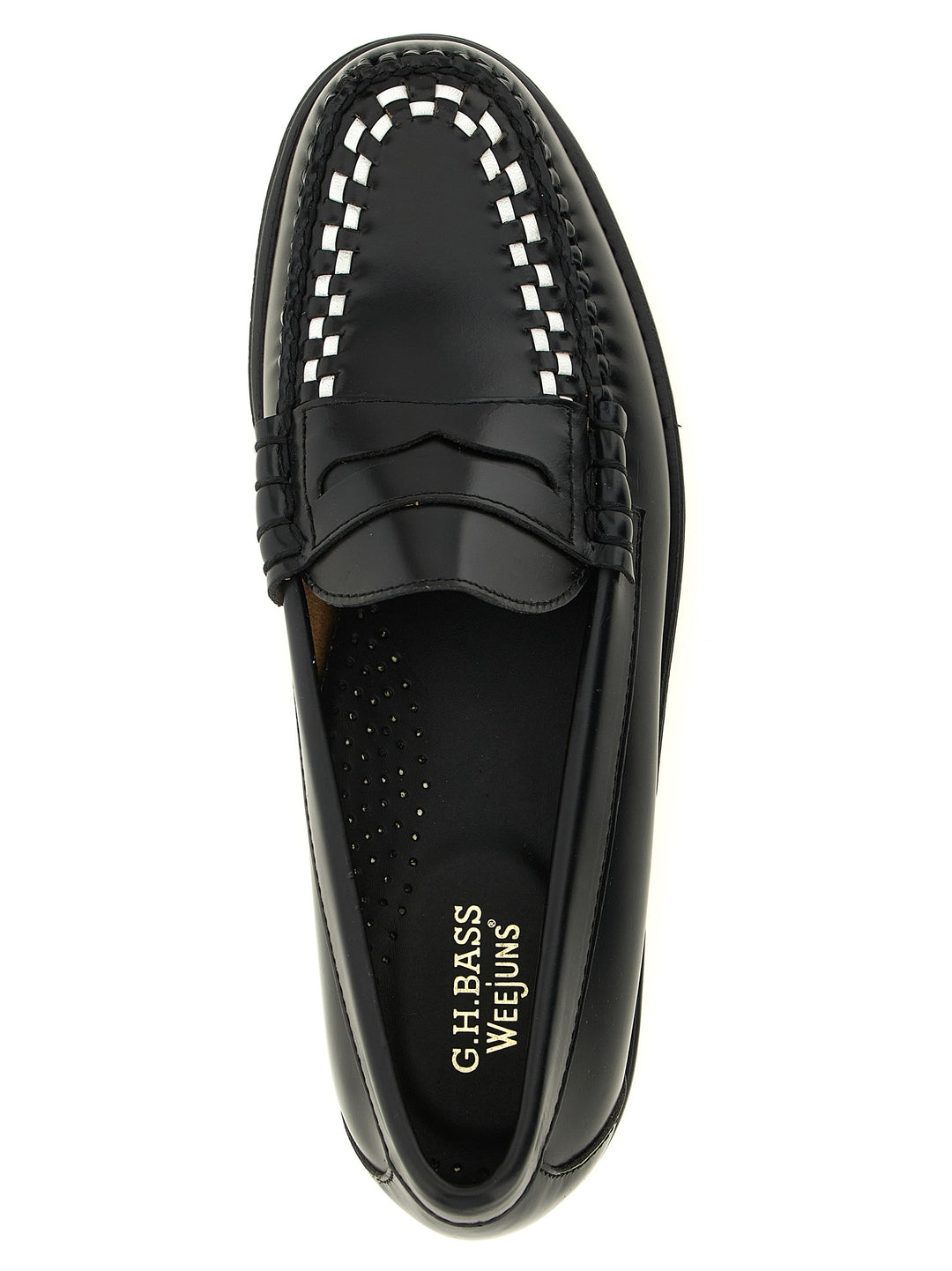 G.H. Bass Weejuns Larson Weave Loafers - White/Black | 0c3a2ae8799c23af32de8e672d16e9267321f471