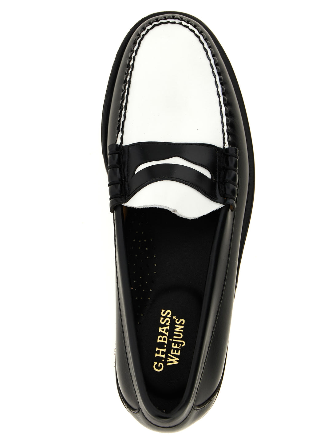 G.H. Bass Weejuns Larson Loafers - White/Black | 3fbd669e3da19b7dd07f12a2c613467b1105dcf2