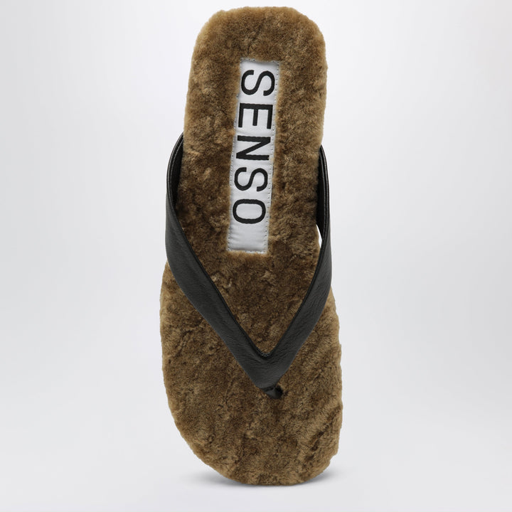 Senso Black/Cinnamon Babette Flip-Flop Sandals