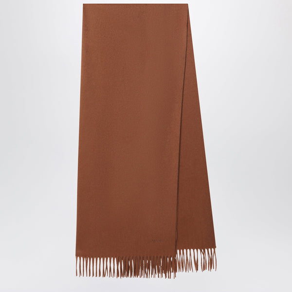 Leather-Brown Cashmere Scarf