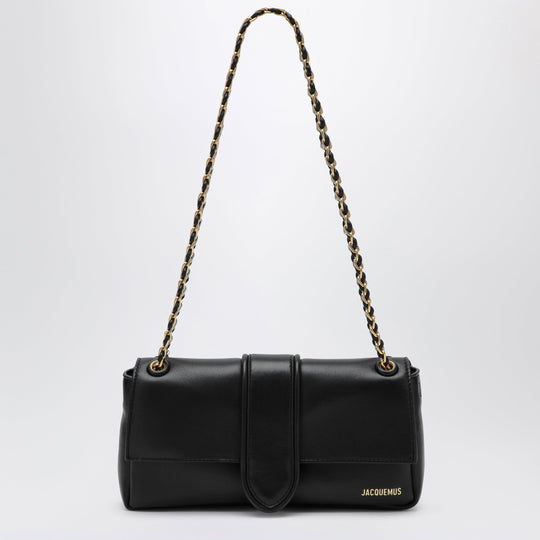 Chaîne Soft Shoulder Bag In Black Nappa Leather