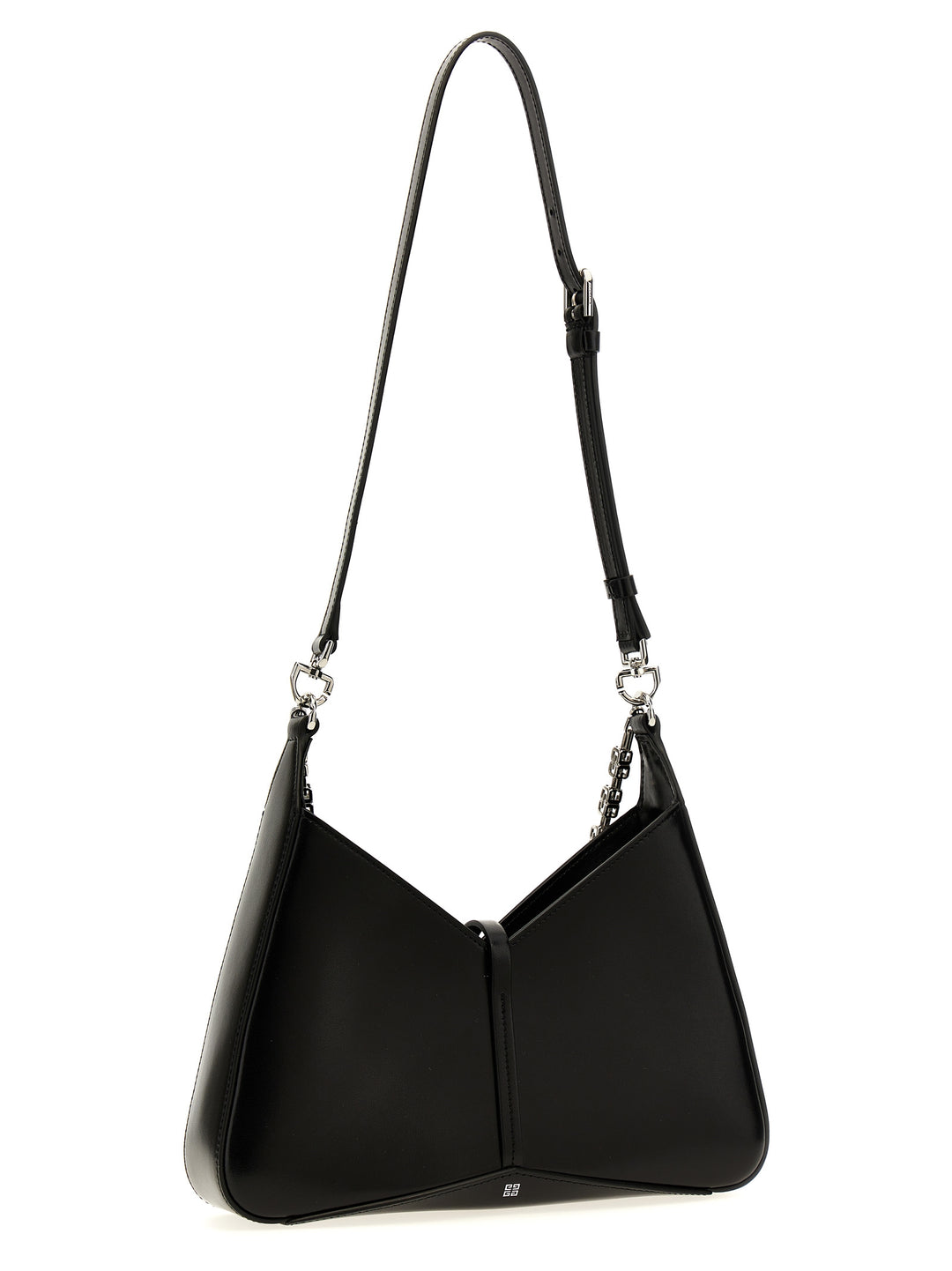 Cut Out Zipped Shoulder Bags Black