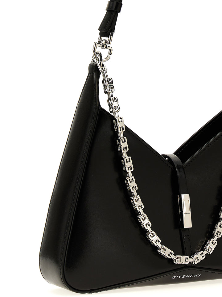 Cut Out Zipped Shoulder Bags Black