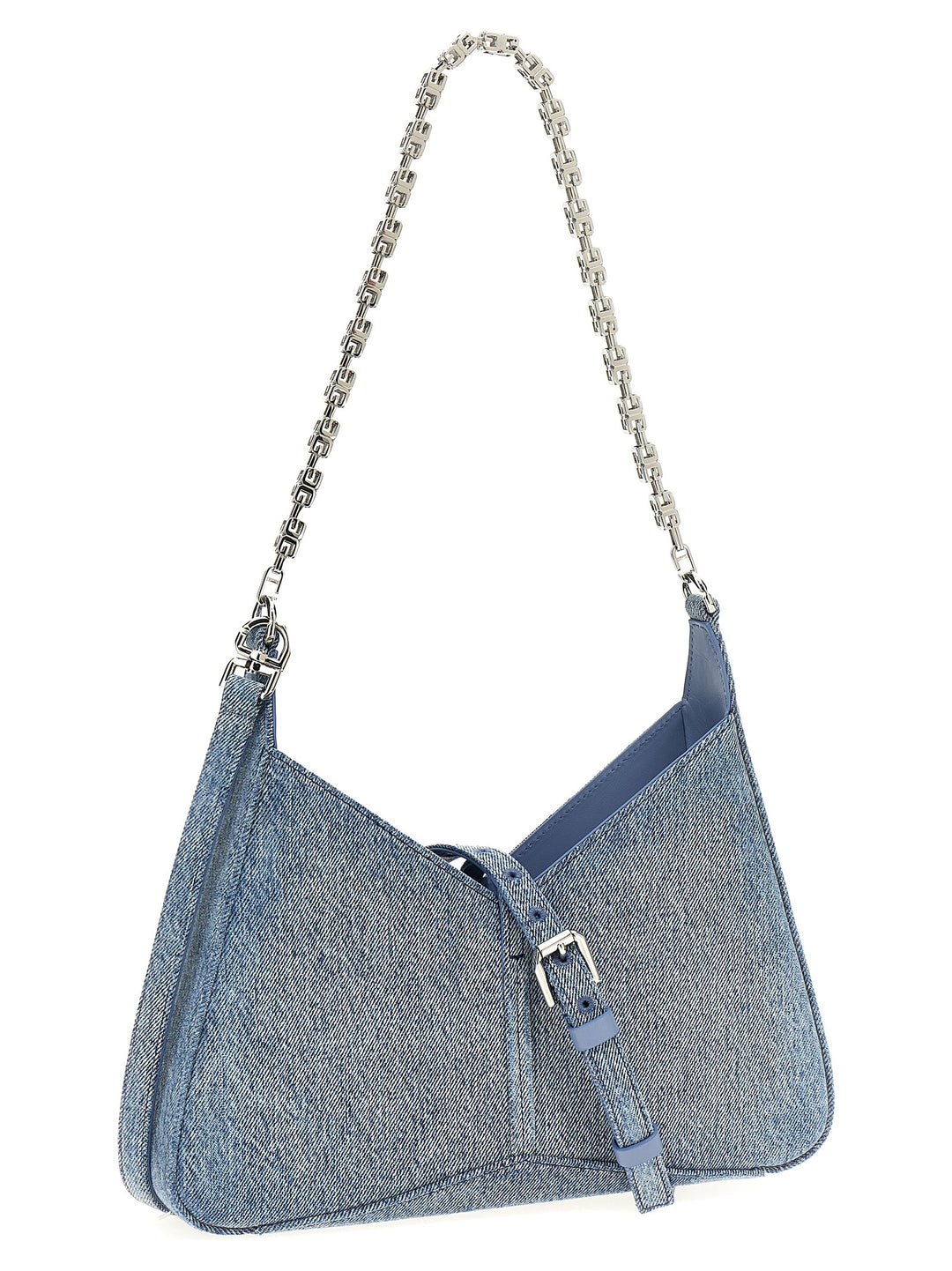 Cut Out Shoulder Bags Light Blue