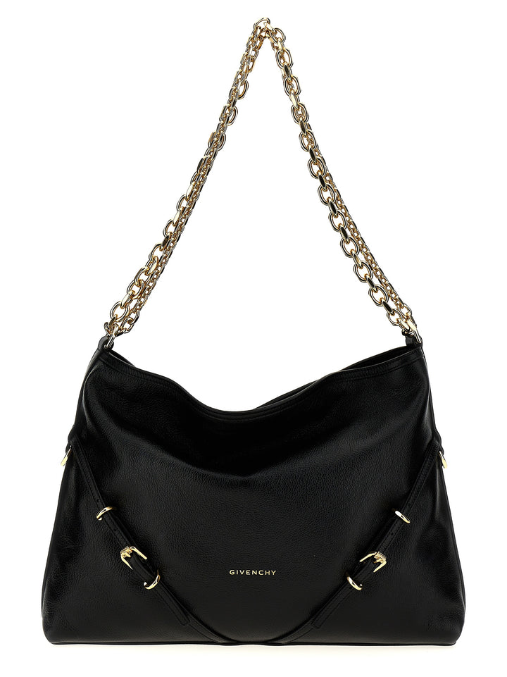 Voyou Chain Shoulder Bags Black