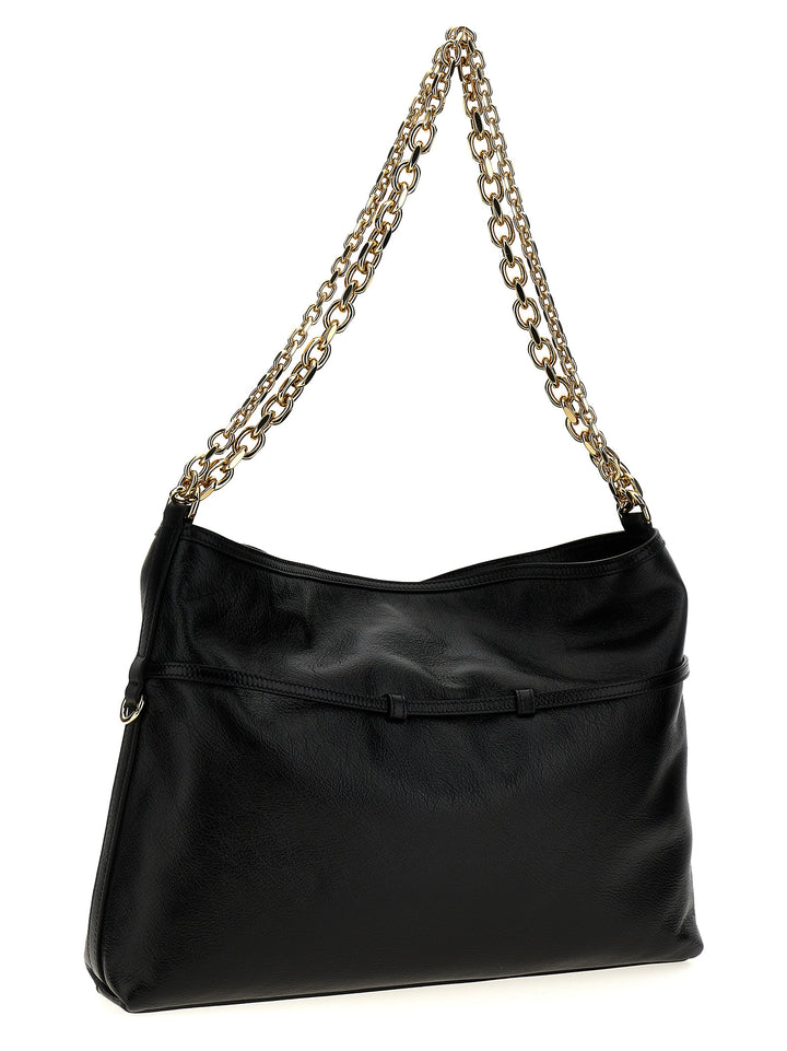 Voyou Chain Shoulder Bags Black