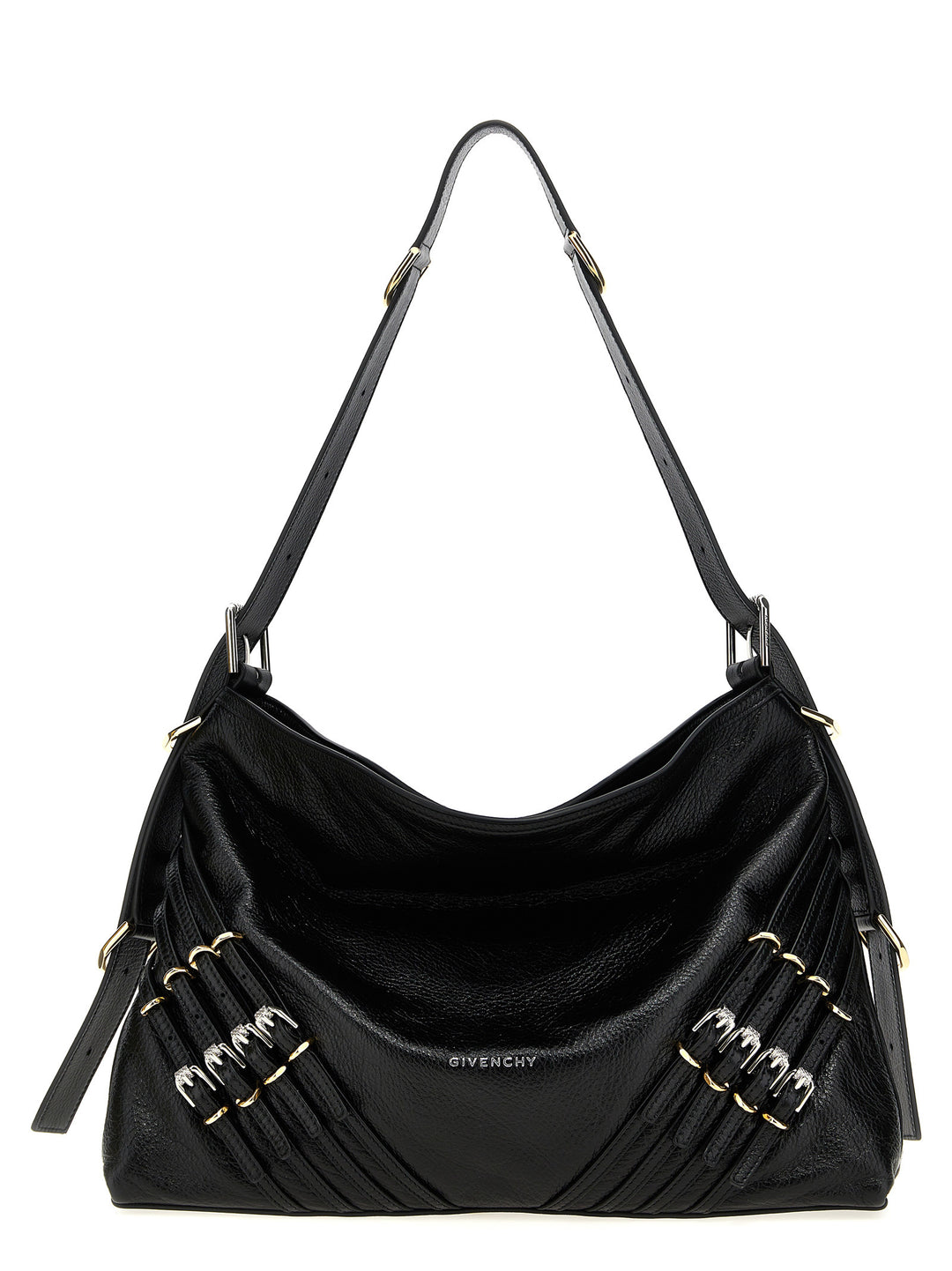 Givenchy Voyou Buckles Shoulder Bags - Black | 66bf4fc8e74bd0326d48a1b80025b53399354349