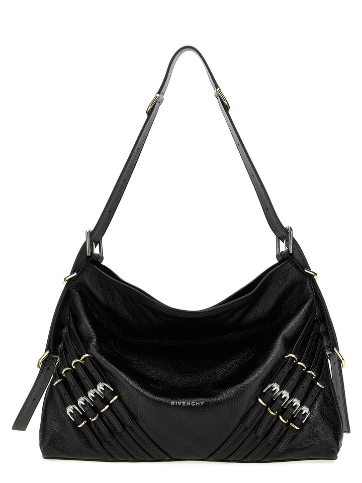 Givenchy Voyou Buckles Shoulder Bags - Black | 66bf4fc8e74bd0326d48a1b80025b53399354349