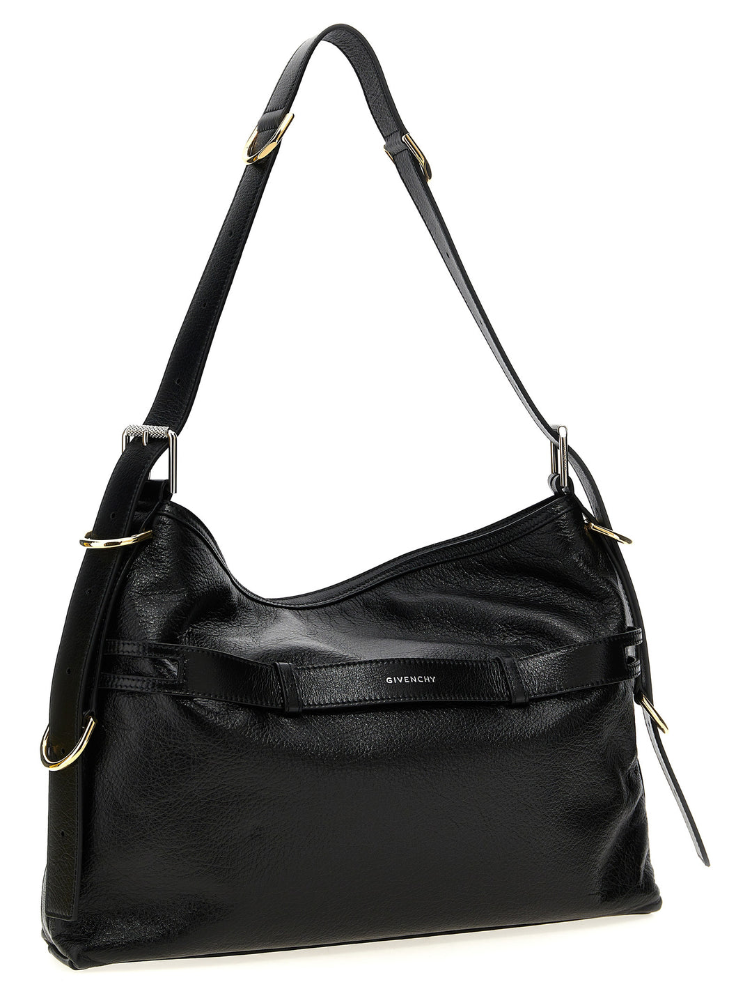 Givenchy Voyou Buckles Shoulder Bags - Black | 2995502e7a3bc81e3b94dd6916fe9ecc7ab8e37f
