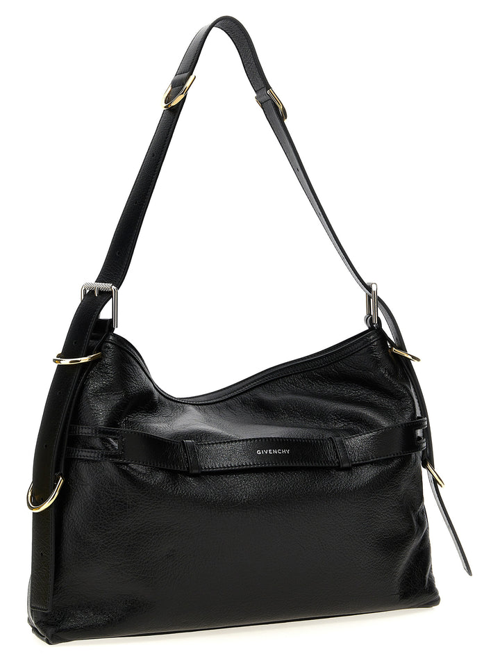 Givenchy Voyou Buckles Shoulder Bags - Black | 2995502e7a3bc81e3b94dd6916fe9ecc7ab8e37f