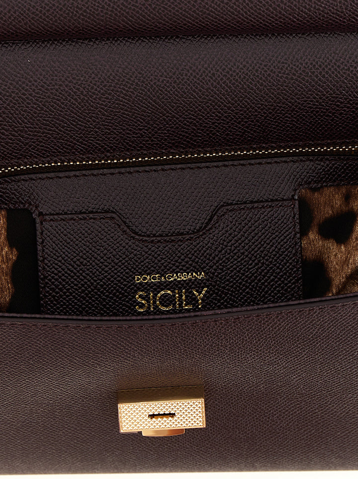 Dolce & Gabbana Sicily Grande Hand Bags - Bordeaux | f6ece7b880adf6332dc20a56c9a1cedfd8cbb78d