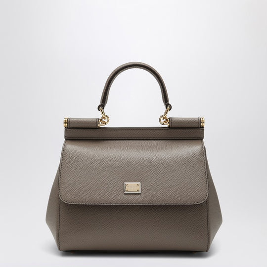 Medium Sicily Handbag In Light Mud Colour