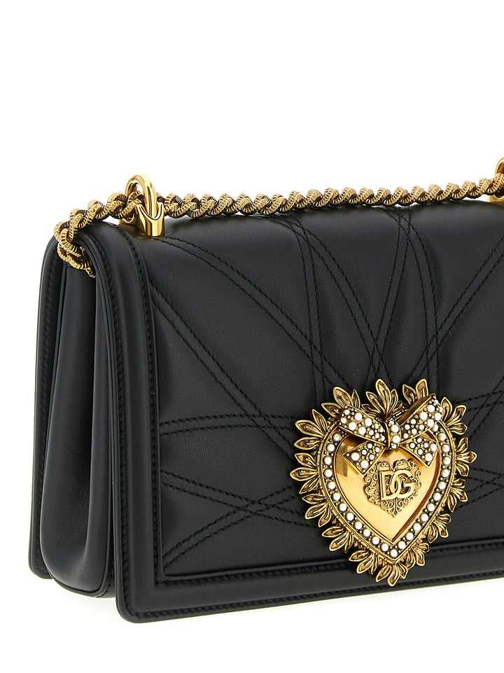 Dolce & Gabbana Devotion Shoulder Bags - Black | 5bed0429cb2745cdc1fc58fb4b66b9d38592fe2a