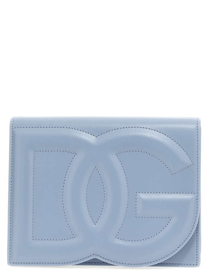 Dg Logo Shoulder Bags Light Blue