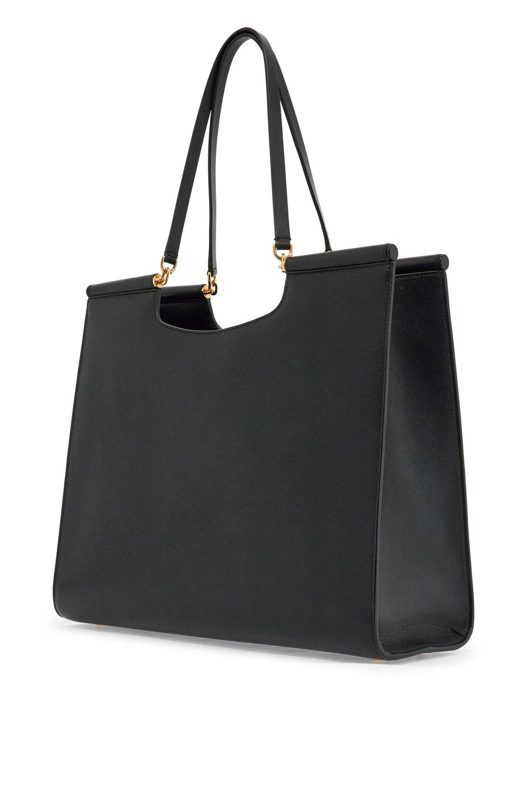 Large Black Leather Tote Bag