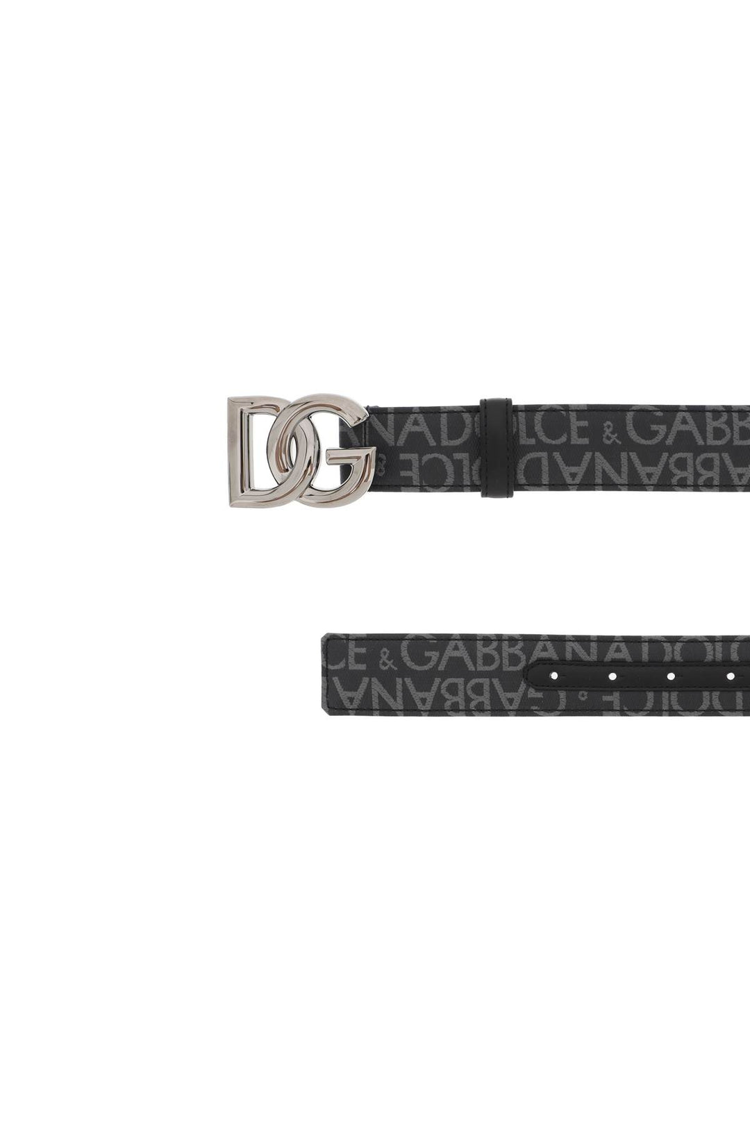 Coated Jacquard Logo Belt With Dg Buckle