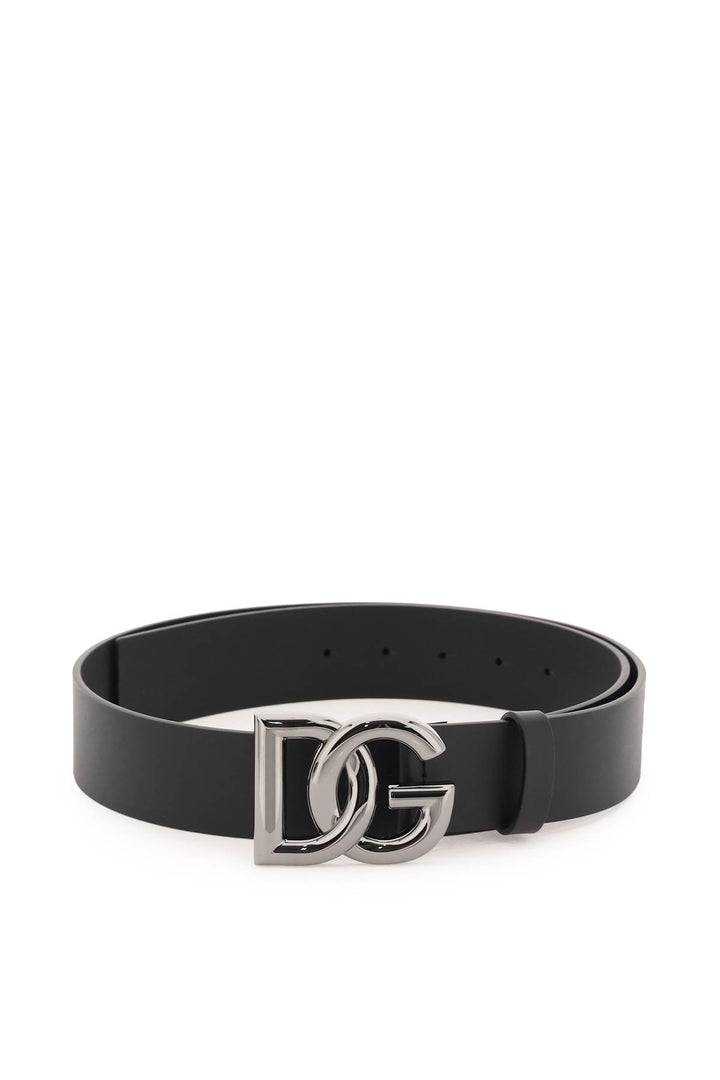 Lux Leather Belt With Dg Buckle