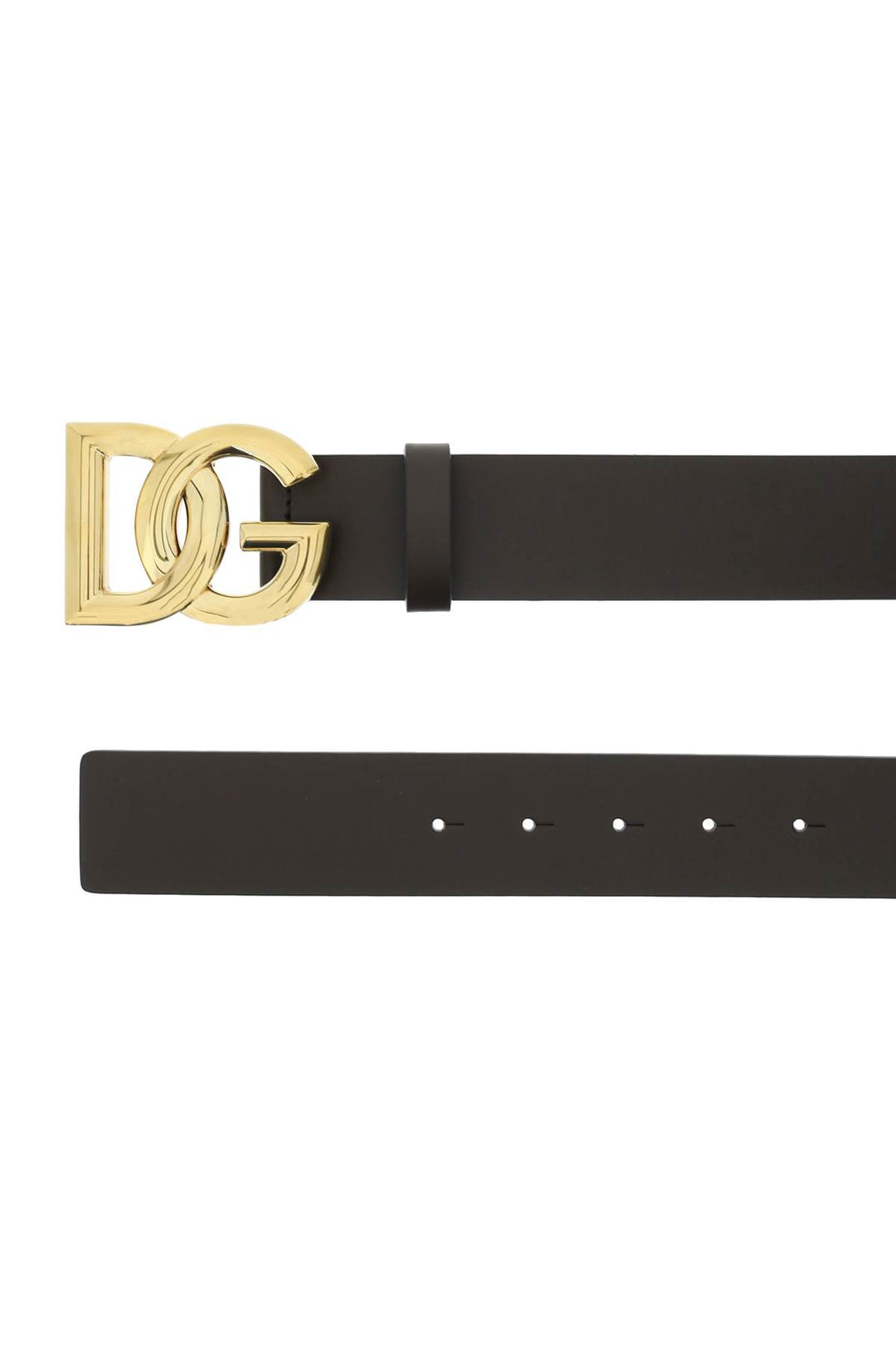 Lux Leather Belt With Dg Buckle