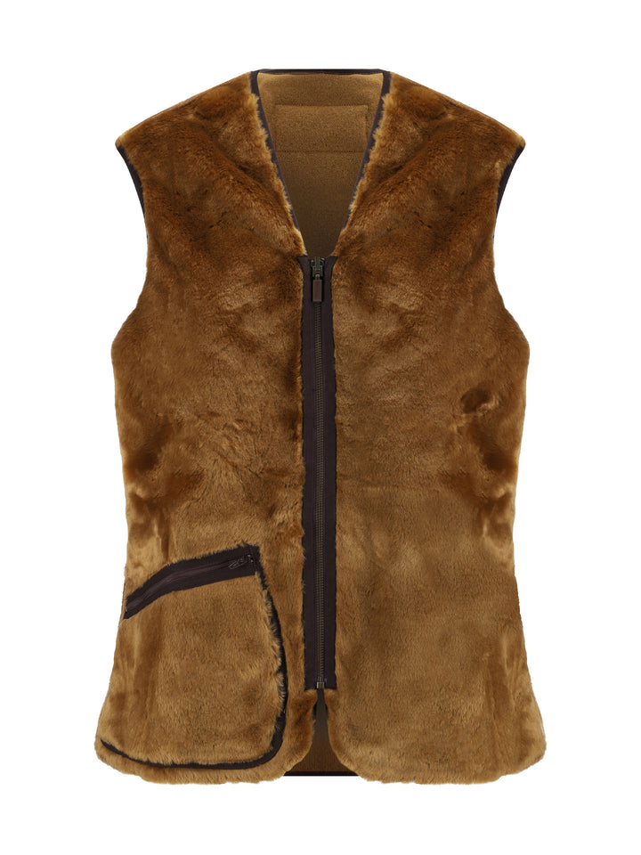 WARM PILE WAISTCOAT ZIP GILET