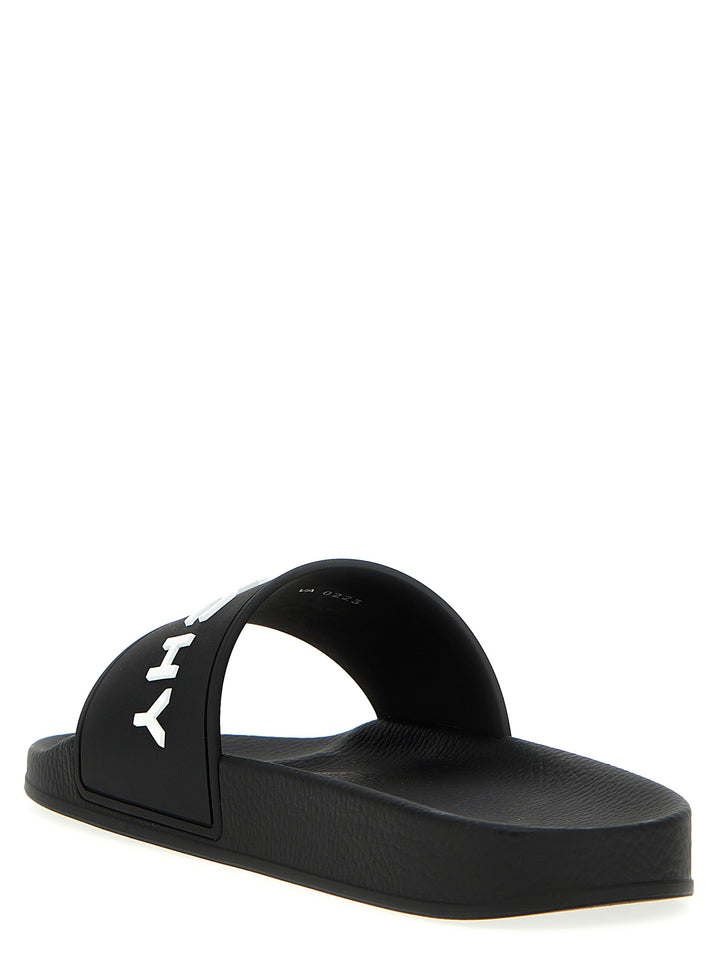 Logo Slides Sandals White/Black