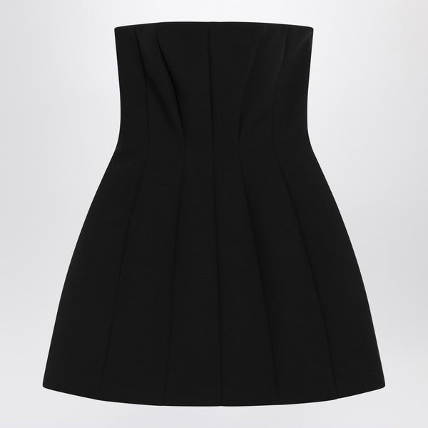 Black Bustier Dress In Sablé