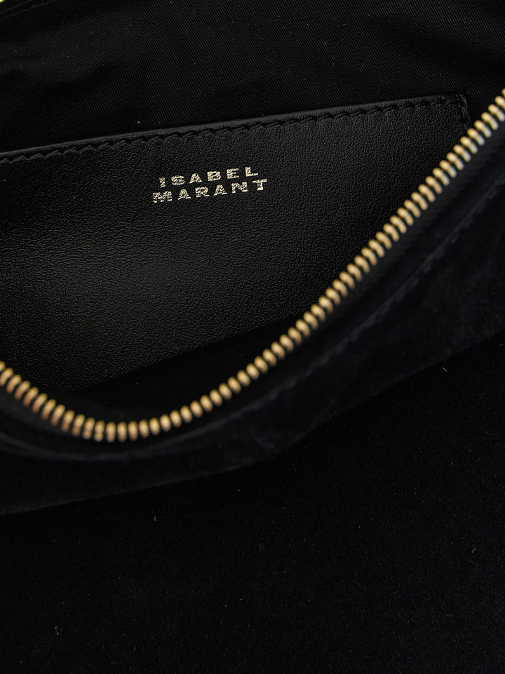Isabel Marant Oskan Soft Zip Hand Bags - Black | 1057ce2d64a4afc7ca0f9335765f02fcdbb8d41e