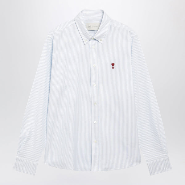 Light Blue And White Striped Ami De Coeur Shirt
