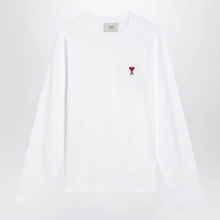 Ami Paris White Ami De Coeur Sweater
